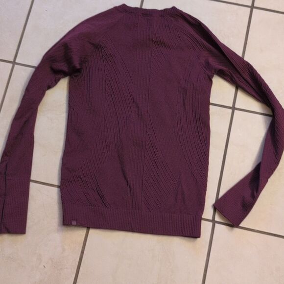 Lululemon Rest Less Pullover Ribbed Magenta Reddish Purple Size 4 - Picture 3 of 9